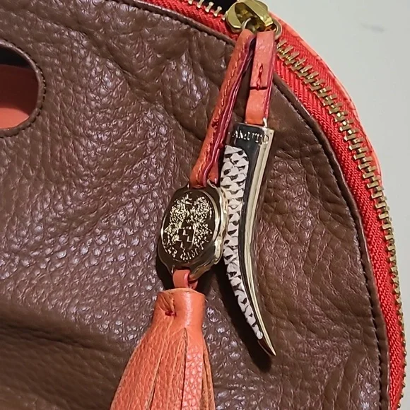 Vince Camuto Leather Monnogram Handbag - Picture 4 of 10